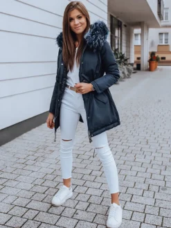 Kurtki Damskie>Dstreet Kurtka damska parka PACCO granatowa TY2364