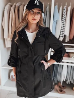 Kurtki Damskie>Dstreet Kurtka damska parka przejściowa MODOVIA czarna TY4812