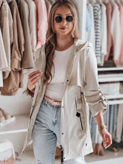 Kurtki Damskie>Dstreet Kurtka damska parka przejściowa MODOVIA biała TY4814