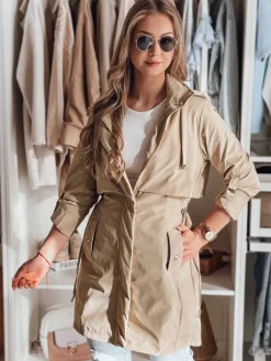 Kurtki Damskie>Dstreet Kurtka damska parka przejściowa NEWMOON khaki TY4786