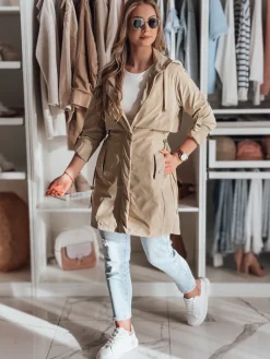 Kurtki Damskie>Dstreet Kurtka damska parka przejściowa NEWMOON khaki TY4786