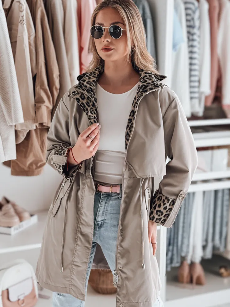 Kurtki Damskie>Dstreet Kurtka damska parka przejściowa PANTER beżowa TY4801