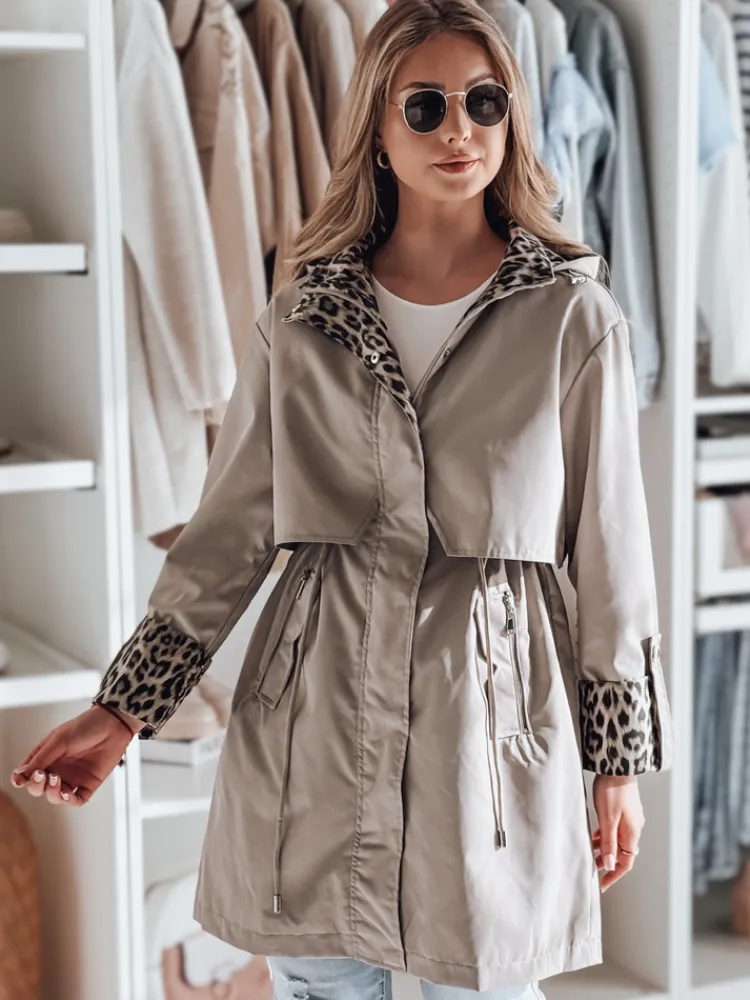 Kurtki Damskie>Dstreet Kurtka damska parka przejściowa PANTER beżowa TY4801