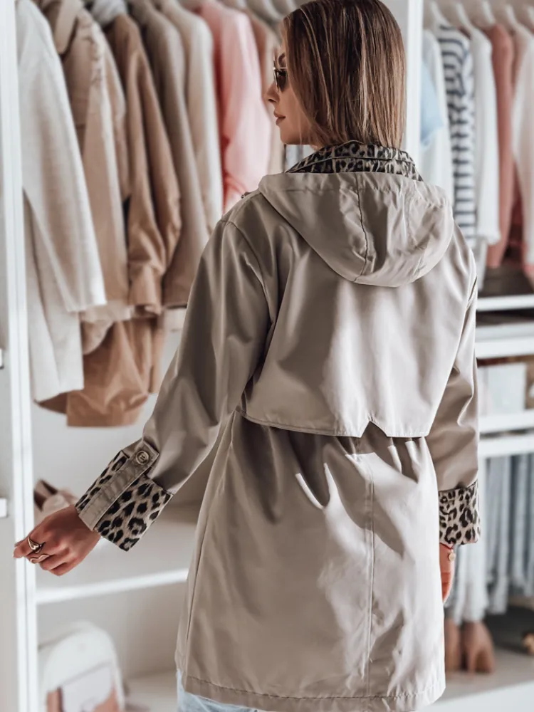 Kurtki Damskie>Dstreet Kurtka damska parka przejściowa PANTER beżowa TY4801