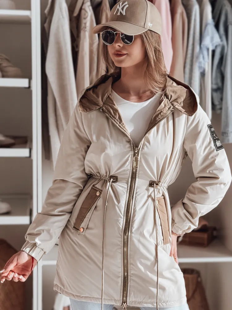 Kurtki Damskie>Dstreet Kurtka damska parka przejściowa GLAMOON beżowa TY4811