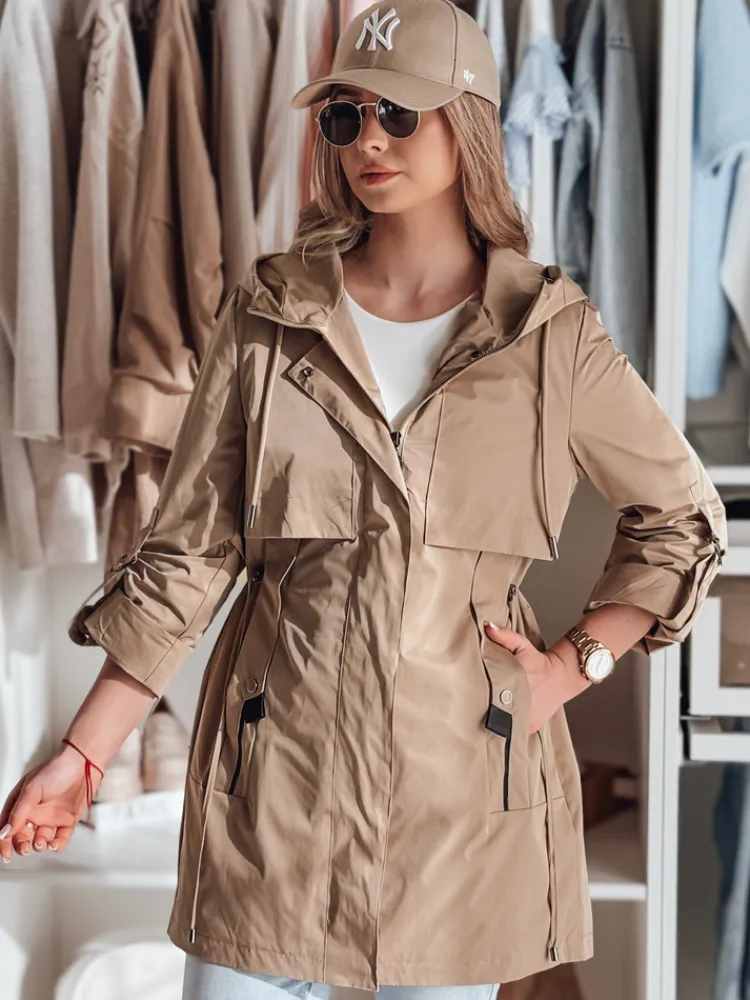 Kurtki Damskie>Dstreet Kurtka damska parka przejściowa MODOVIA kamelowa TY4813