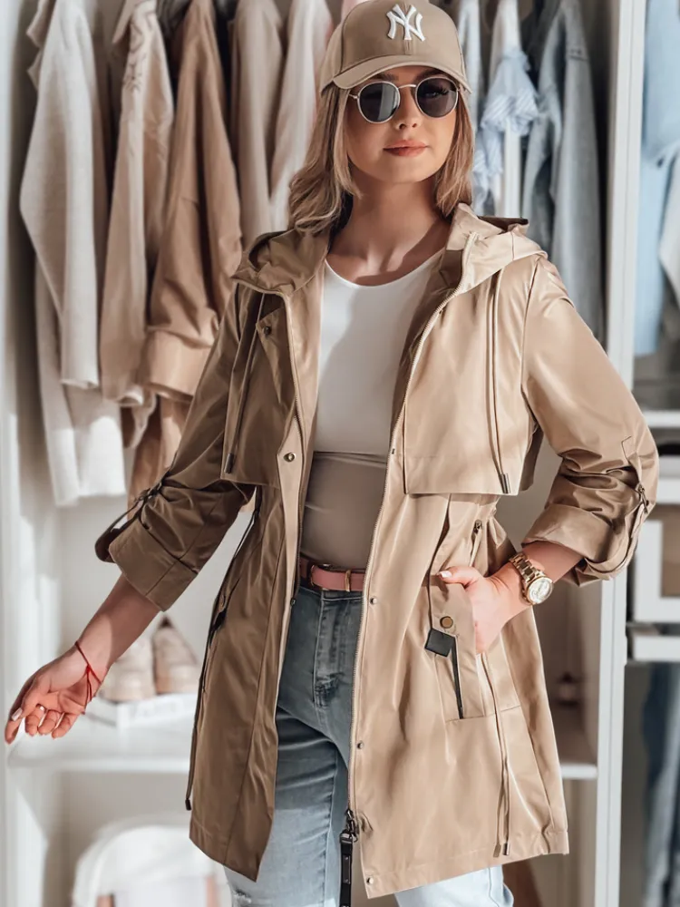 Kurtki Damskie>Dstreet Kurtka damska parka przejściowa MODOVIA kamelowa TY4813