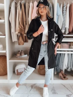 Kurtki Damskie>Dstreet Kurtka damska parka przejściowa NEWMOON czarna TY4785