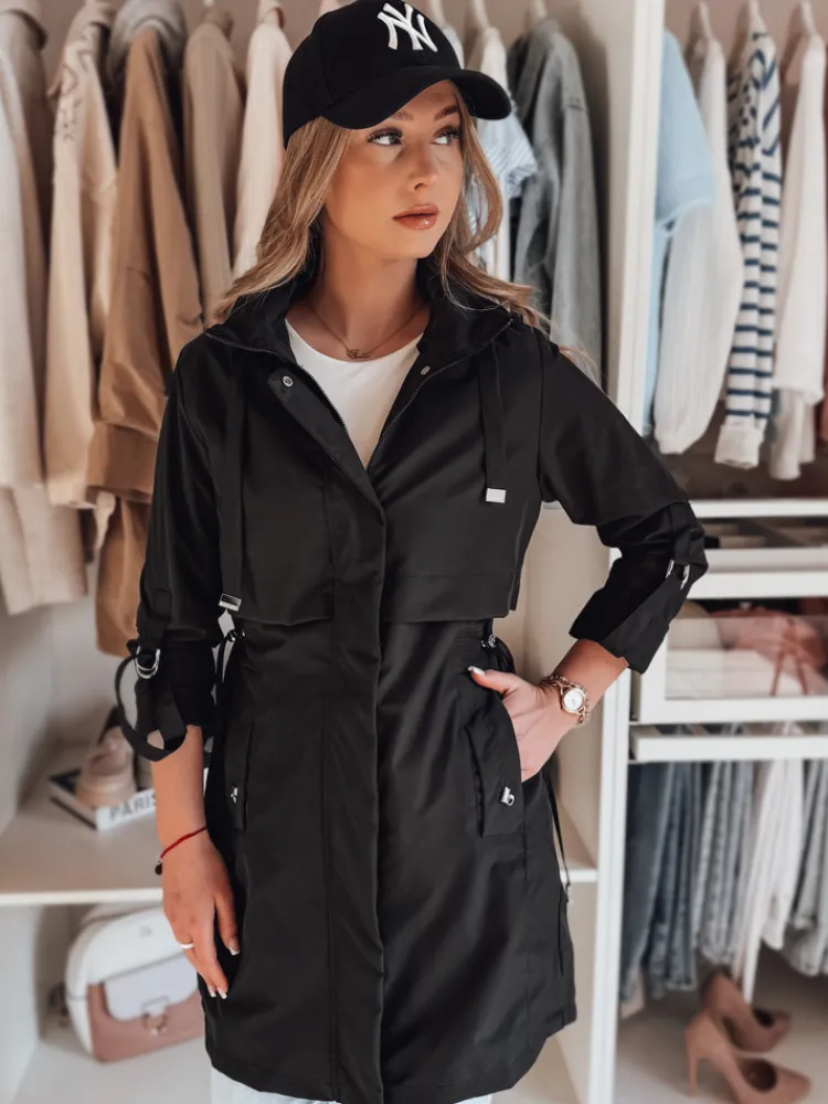 Kurtki Damskie>Dstreet Kurtka damska parka przejściowa NEWMOON czarna TY4785