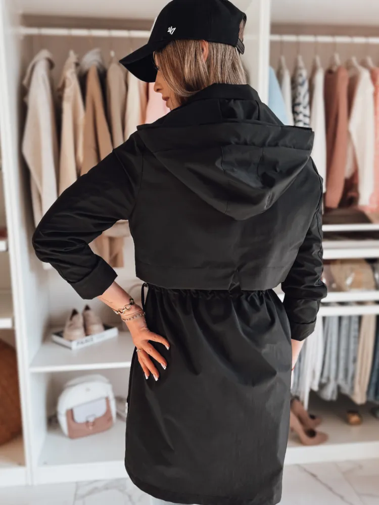 Kurtki Damskie>Dstreet Kurtka damska parka przejściowa NEWMOON czarna TY4785