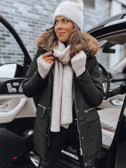 Kurtki Damskie>Dstreet Kurtka damska parka SNOWFALL czarna TY4087