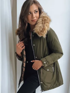 Kurtki Damskie>Dstreet Kurtka damska parka SUENO zielona TY3657