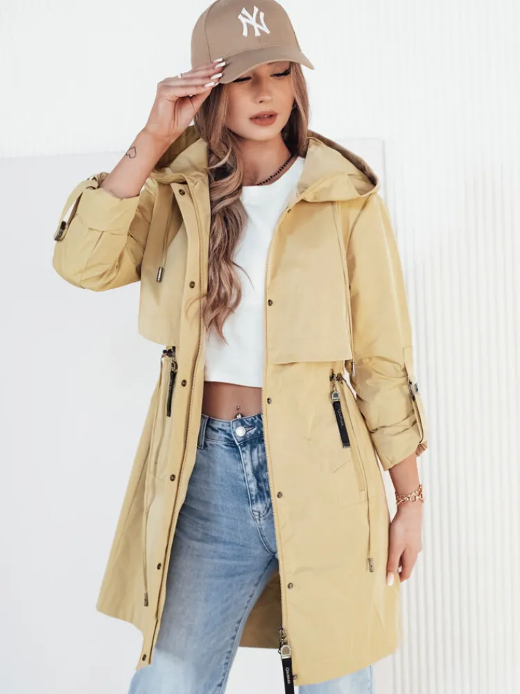 Kurtki Damskie>Dstreet Kurtka damska parka TILSON masełko TY4193