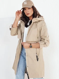 Kurtki Damskie>Dstreet Kurtka damska parka TILSON kamelowa TY4192