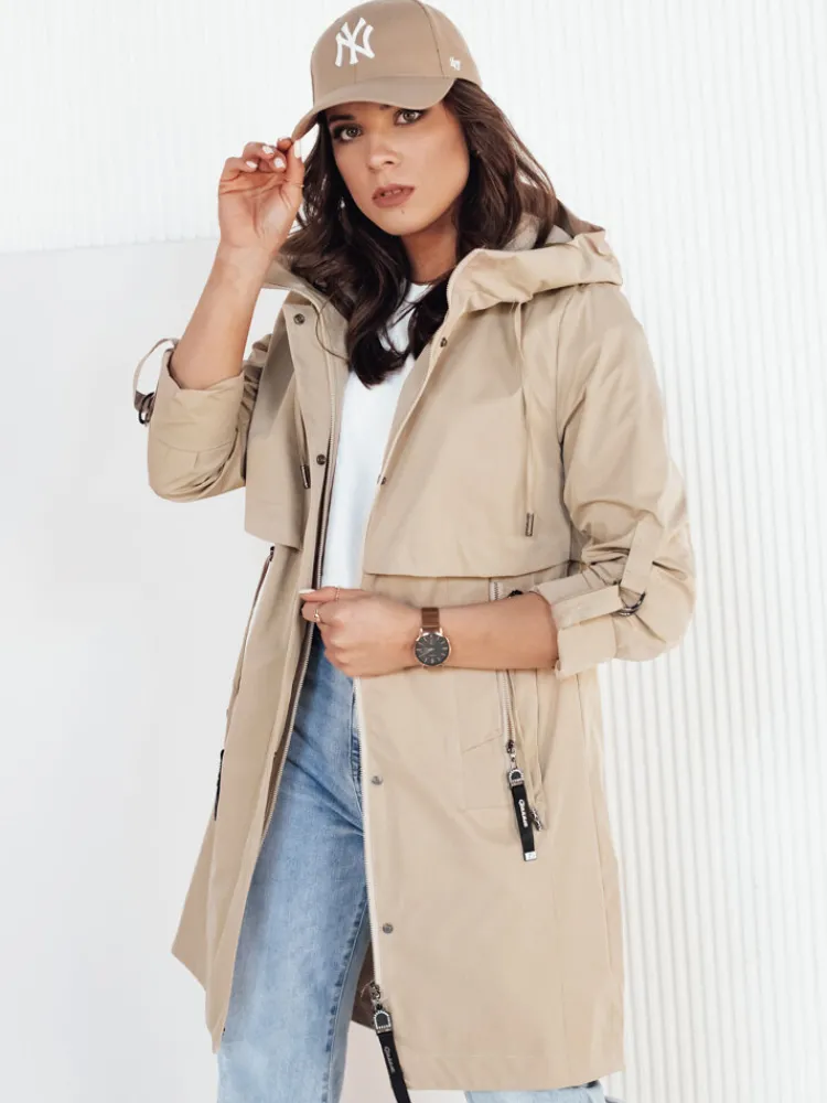 Kurtki Damskie>Dstreet Kurtka damska parka TILSON kamelowa TY4192