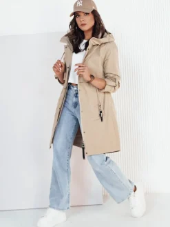 Kurtki Damskie>Dstreet Kurtka damska parka TILSON kamelowa TY4192