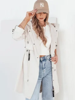 Kurtki Damskie>Dstreet Kurtka damska parka TILSON beżowa TY4183