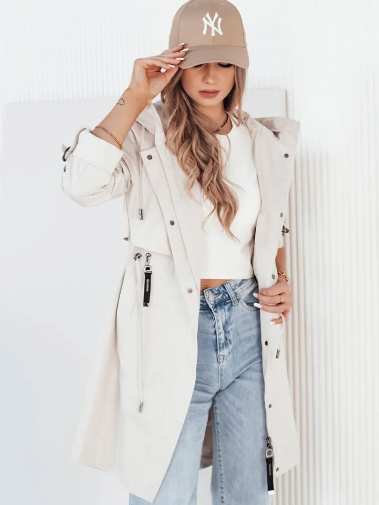 Kurtki Damskie>Dstreet Kurtka damska parka TILSON beżowa TY4183