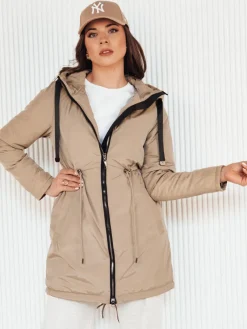 Kurtki Damskie>Dstreet Kurtka damska parka VERCHA beżowa TY4261