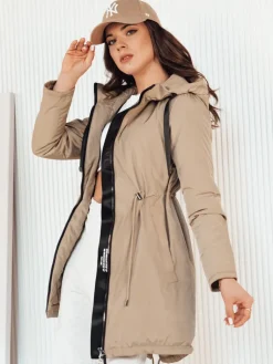 Kurtki Damskie>Dstreet Kurtka damska parka VERCHA beżowa TY4261