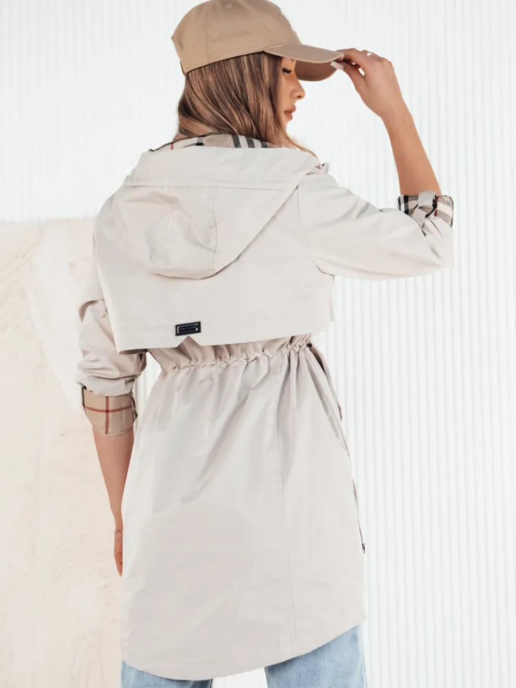 Kurtki Damskie>Dstreet Kurtka damska parka VERDU ecru TY4228