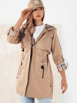 Kurtki Damskie>Dstreet Kurtka damska parka VERDU beżowa TY4224