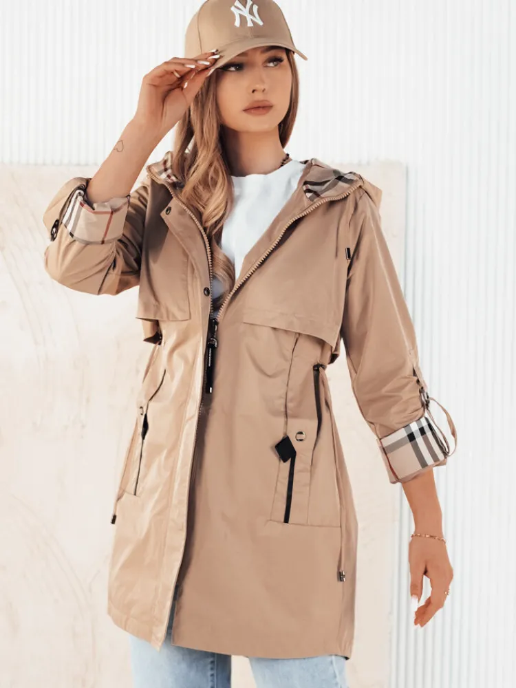 Kurtki Damskie>Dstreet Kurtka damska parka VERDU beżowa TY4224