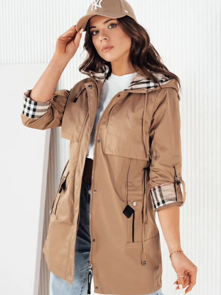 Kurtki Damskie>Dstreet Kurtka damska parka VERDU beżowa TY4225