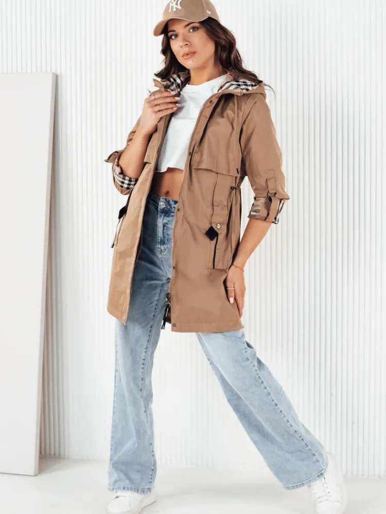 Kurtki Damskie>Dstreet Kurtka damska parka VERDU beżowa TY4225