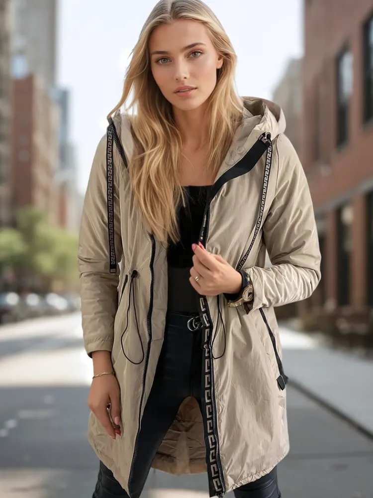 Kurtki Damskie>Dstreet Kurtka damska parka VERONI beżowa TY3213