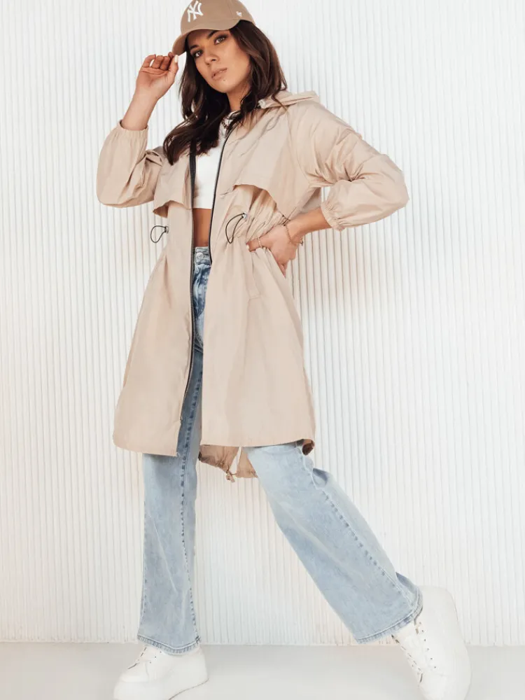 Kurtki Damskie>Dstreet Kurtka damska parka WOLINA beżowa TY4155