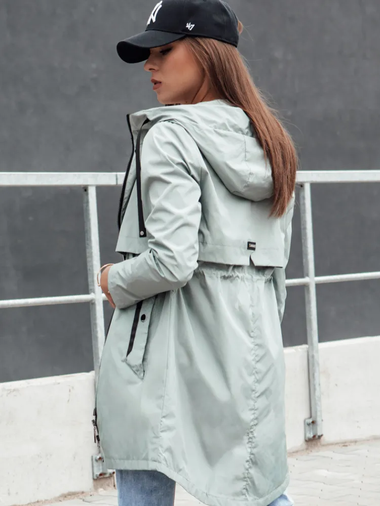 Kurtki Damskie>Dstreet Kurtka damska parka z kapturem PERTHA zielona TY4400