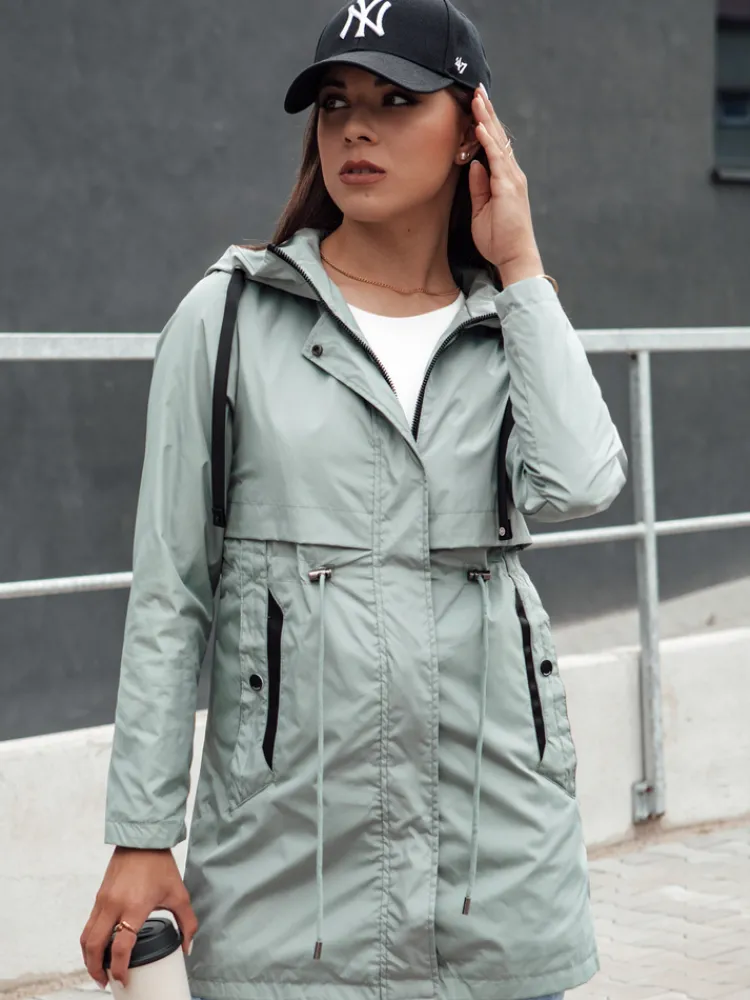 Kurtki Damskie>Dstreet Kurtka damska parka z kapturem PERTHA zielona TY4400