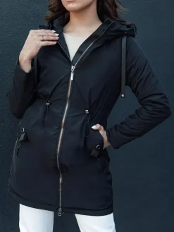 Kurtki Damskie>Dstreet Kurtka damska parka z kapturem GROLIN czarna TY4413