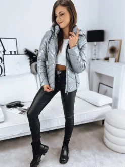 Kurtki Damskie>Dstreet Kurtka damska PATIS szara TY3348