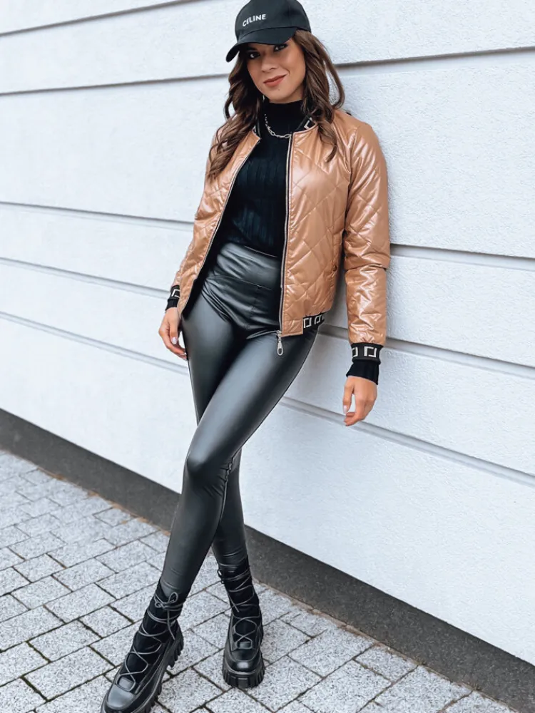 Kurtki Damskie>Dstreet Kurtka damska pikowana BASEBALL beżowa TY2561