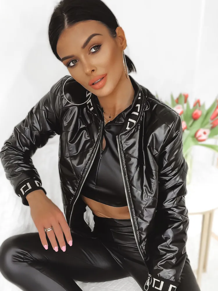 Kurtki Damskie>Dstreet Kurtka damska pikowana BASEBALL czarna TY2559