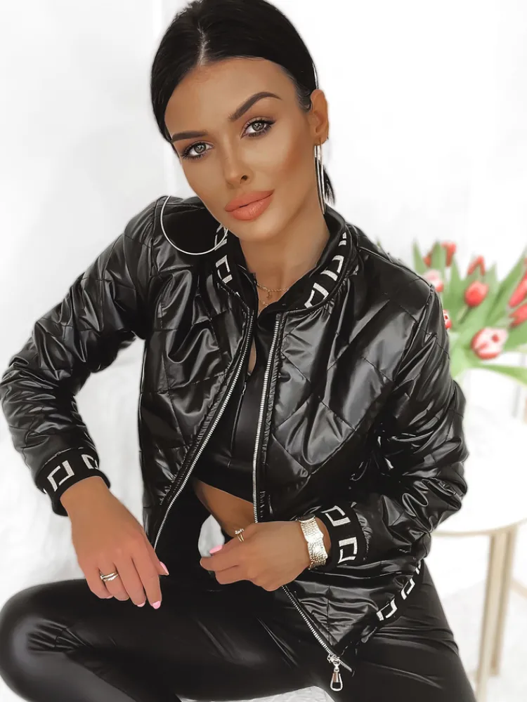 Kurtki Damskie>Dstreet Kurtka damska pikowana BASEBALL czarna TY2559