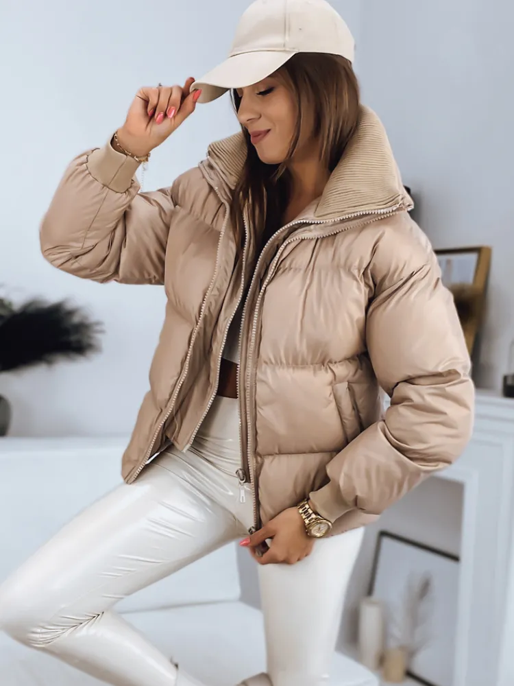 Kurtki Damskie>Dstreet Kurtka damska pikowana DABIS beżowa TY3240