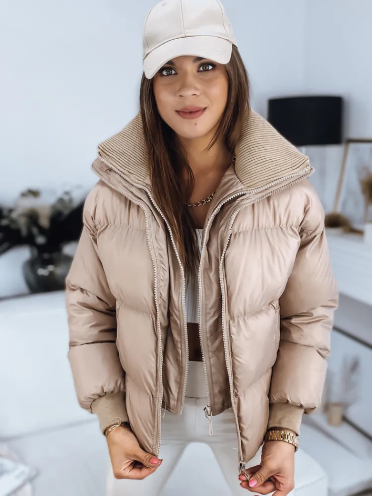 Kurtki Damskie>Dstreet Kurtka damska pikowana DABIS beżowa TY3240