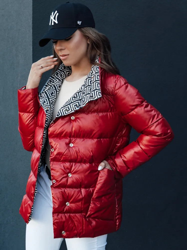 Kurtki Damskie>Dstreet Kurtka damska pikowana DELSY czerwona TY4417