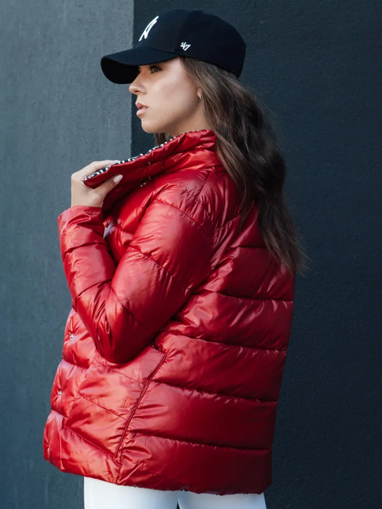 Kurtki Damskie>Dstreet Kurtka damska pikowana DELSY czerwona TY4417