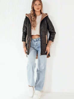 Kurtki Damskie>Dstreet Kurtka damska pikowana FLONSA czarna TY4170