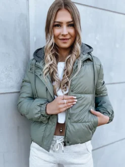 Kurtki Damskie>Dstreet Kurtka damska pikowana KHALEESI zielona TY3876