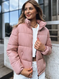 Kurtki Damskie>Dstreet Kurtka damska pikowana LAROSE różowa TY3768