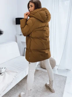 Kurtki Damskie>Dstreet Kurtka damska pikowana LETLIS kamelowa TY3245