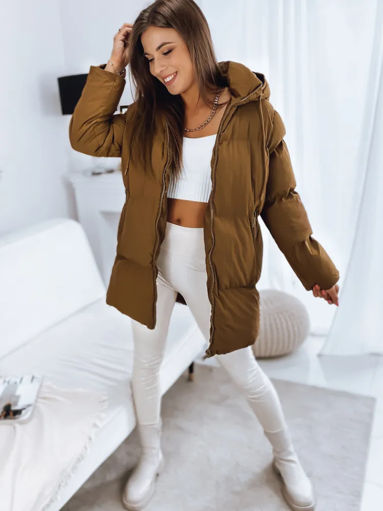 Kurtki Damskie>Dstreet Kurtka damska pikowana LETLIS kamelowa TY3245