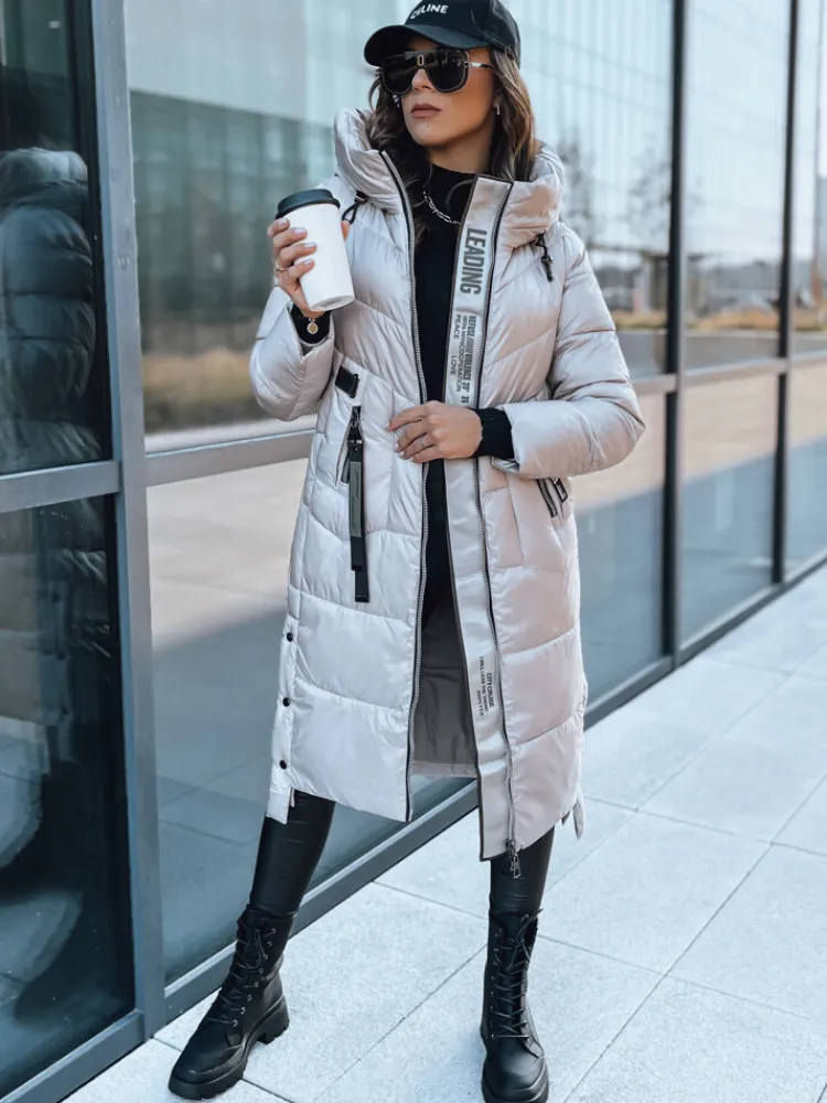 Kurtki Damskie>Dstreet Kurtka damska pikowana LEADING beżowa TY3912