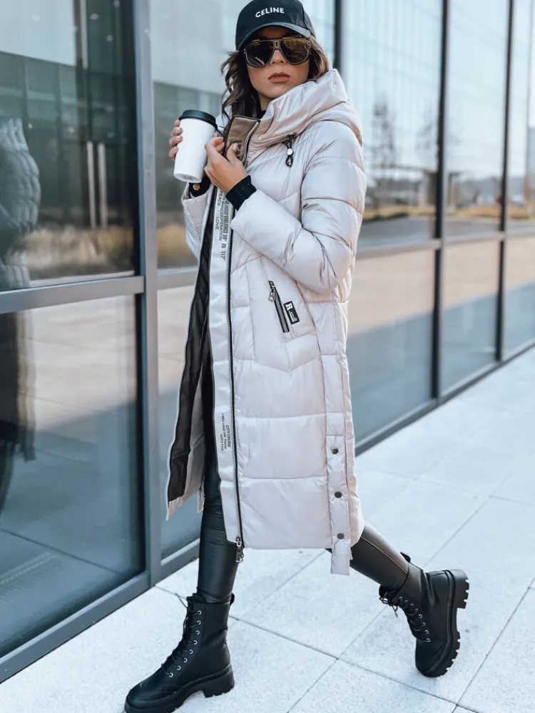 Kurtki Damskie>Dstreet Kurtka damska pikowana LEADING beżowa TY3912