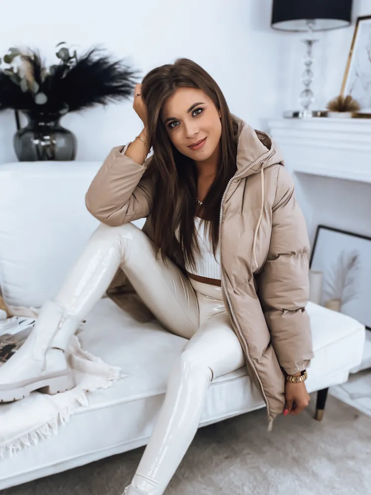 Kurtki Damskie>Dstreet Kurtka damska pikowana LETLIS beżowa TY3247